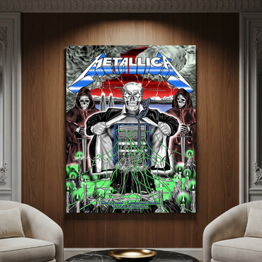Metallica M72 World Tour Zurich Switzerland May 27 2026 Stadion Letzigrund electric skeleton poster canvas wall art
