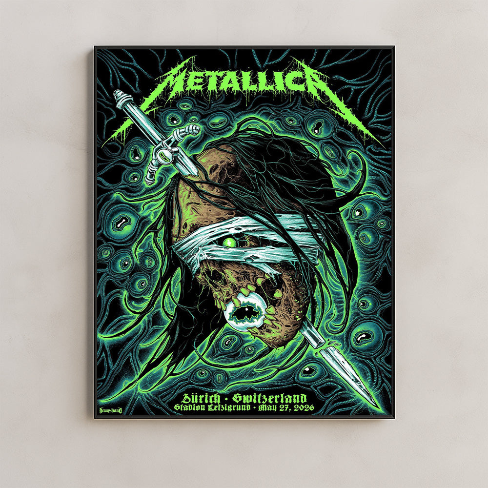 Metallica M72 World Tour Zurich Switzerland May 27 2026 Stadion Letzigrund mummy sword poster canvas wall art