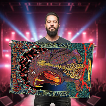 Queens Of The Stone Age Concert Tour 2025, Columbus Ohio, June 17, KEMBA Live, Poster Art Flag, 2-Sided House Flag, Limited Edition Tour Merch - Get Trend Merch