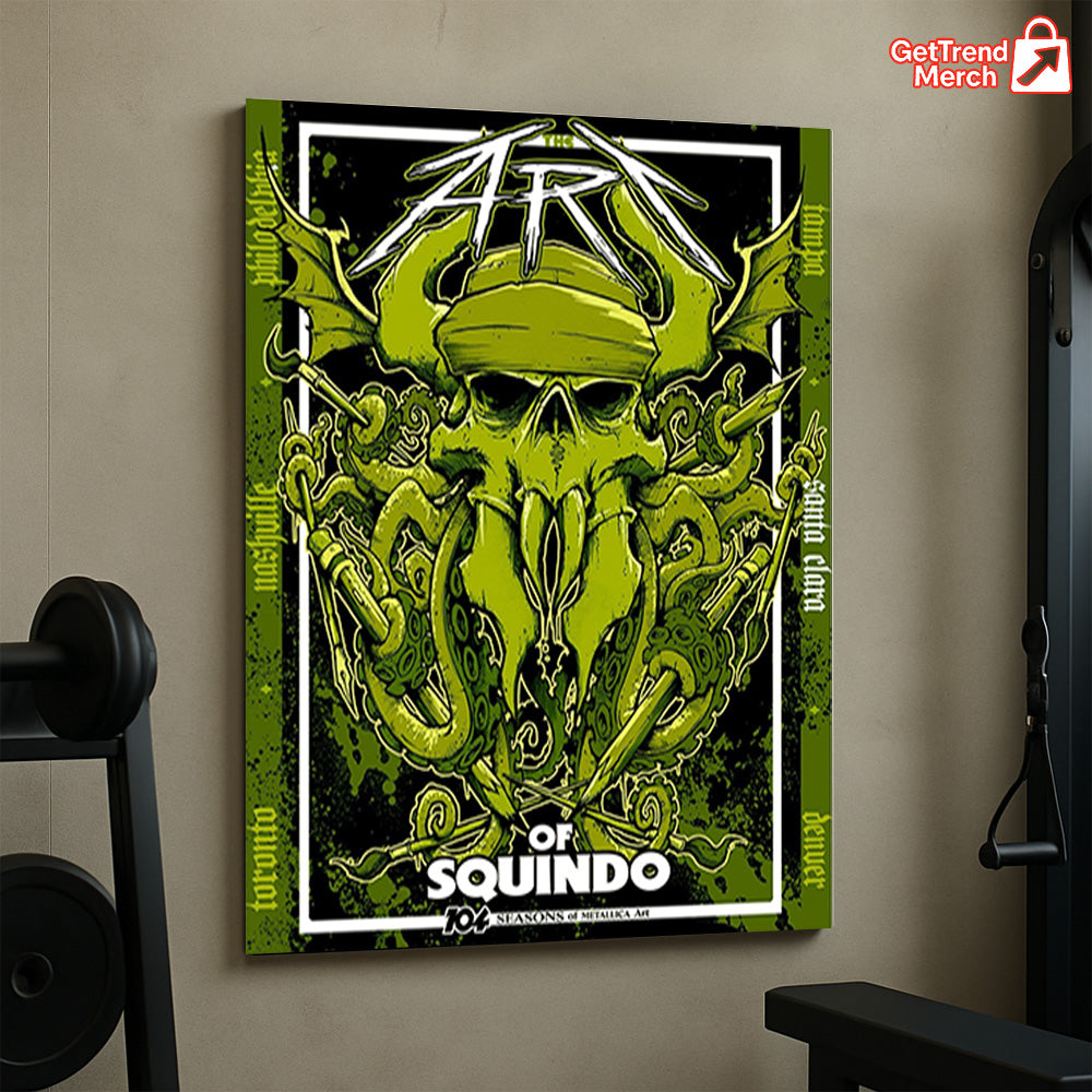 The Art of Squindo Metallica Santa Clara 2025 Poster Canvas β 104 Seasons of Metallica Art, Bay Area Limited Edition - Get Trend Merch