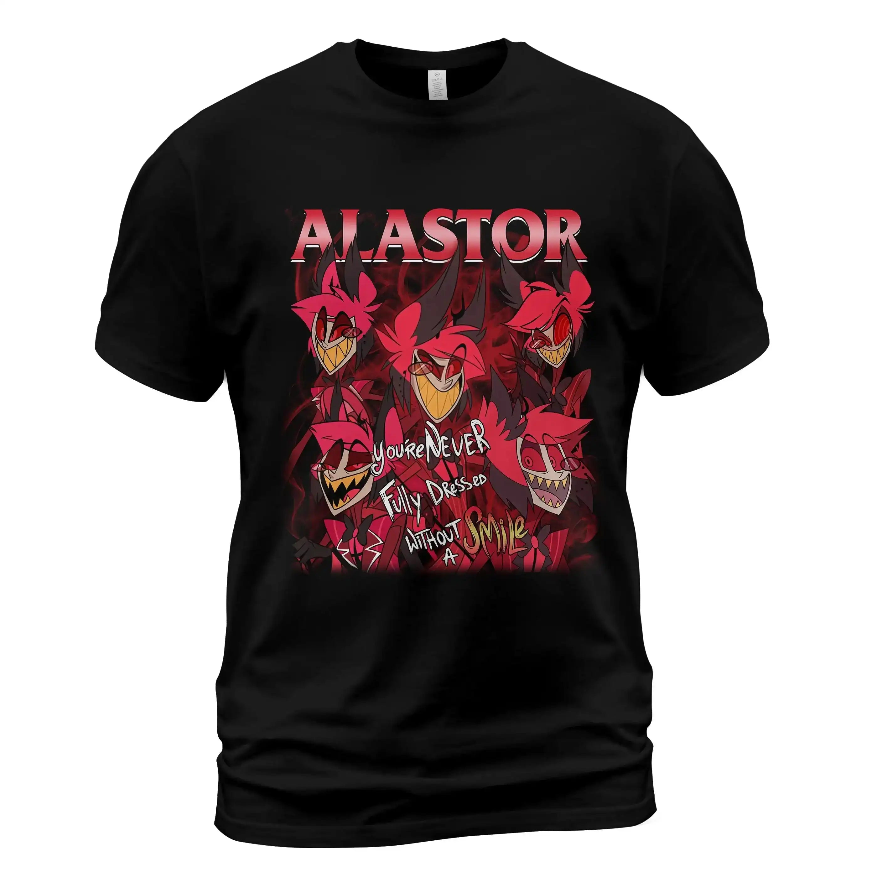 Alastor Hazbin Hotel Shirt – Radio Demon Fan Shirt, You're Never Fully Dressed Without A Smile, Hazbin Hotel Anime T-Shirt - Get Trend Merch