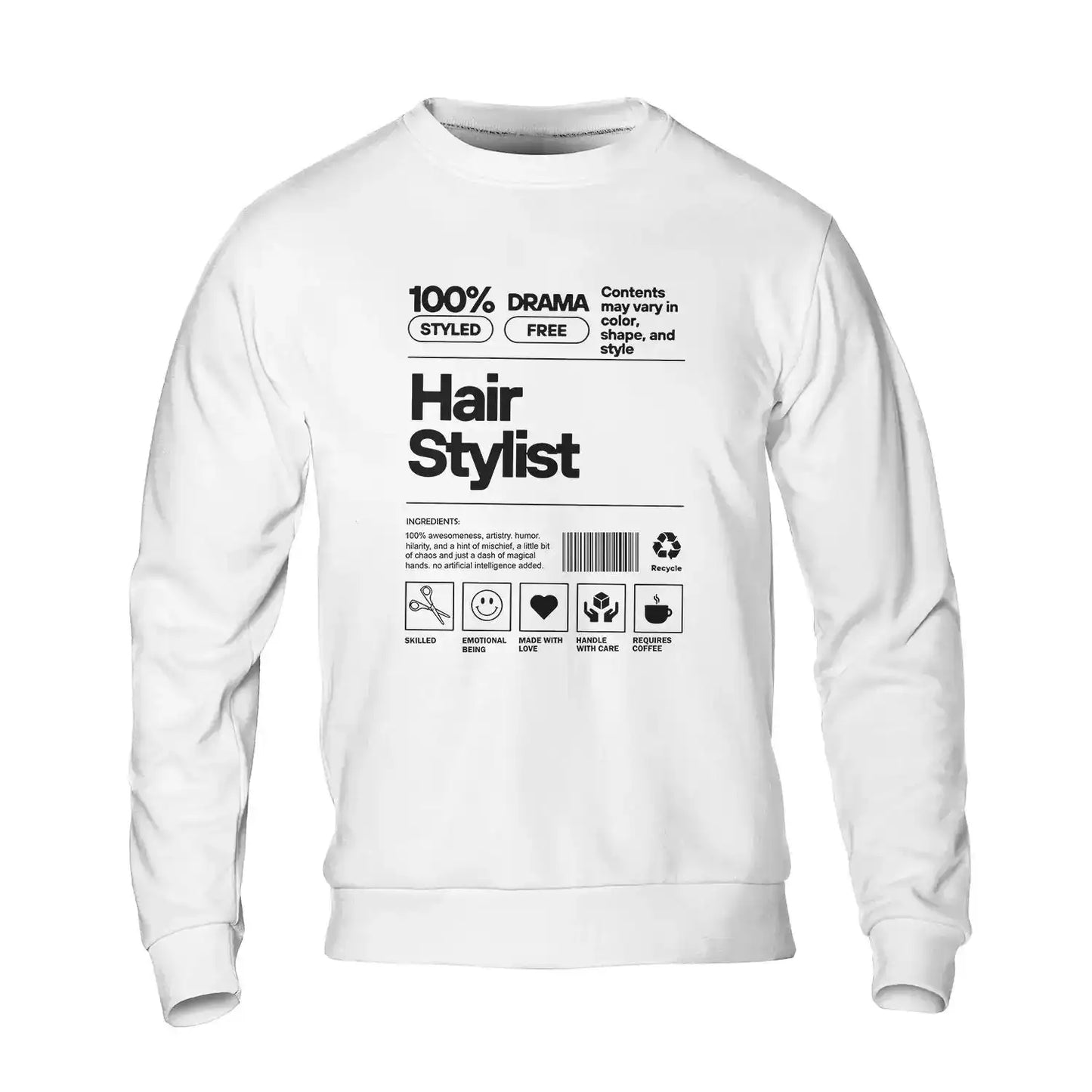 Hair Stylist Shirt – Funny 100% Styled Drama Free Salon Work T-Shirt, Hairdresser Gift Tee - Get Trend Merch