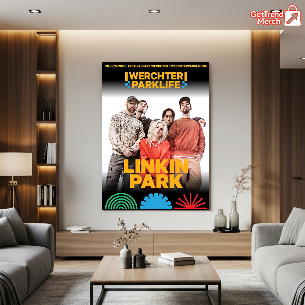 Linkin Park Werchter Parklife 28 June 2026 Concert Poster Canvas – Festival Art Print - Get Trend Merch