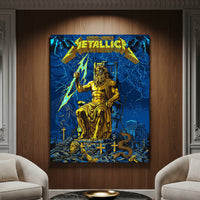 Metallica M72 World Tour Athens Greece May 9 2026 Olympic Stadium Zeus lightning poster canvas wall art