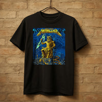 Metallica M72 World Tour Athens Greece May 9 2026 Olympic Stadium black graphic T-shirt with Zeus lightning artwork