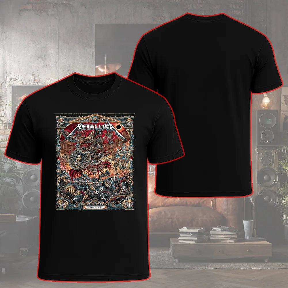 Metallica M72 World Tour Athens Greece May 9 2026 Olympic Stadium black graphic T-shirt with poster art design