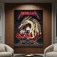 Metallica M72 World Tour Chorzow Poland May 19 2026 Stadion Slaski dragon fire poster canvas wall art