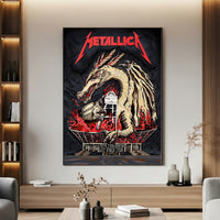 Metallica M72 World Tour Chorzow Poland May 19 2026 Stadion Slaski dragon fire poster canvas wall art