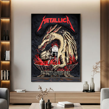 Metallica M72 World Tour Chorzow Poland May 19 2026 Stadion Slaski dragon fire poster canvas wall art