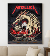 Metallica M72 World Tour Chorzow Poland May 19 2026 Stadion Slaski dragon fire poster canvas wall art