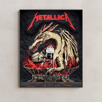 Metallica M72 World Tour Chorzow Poland May 19 2026 Stadion Slaski dragon fire poster canvas wall art