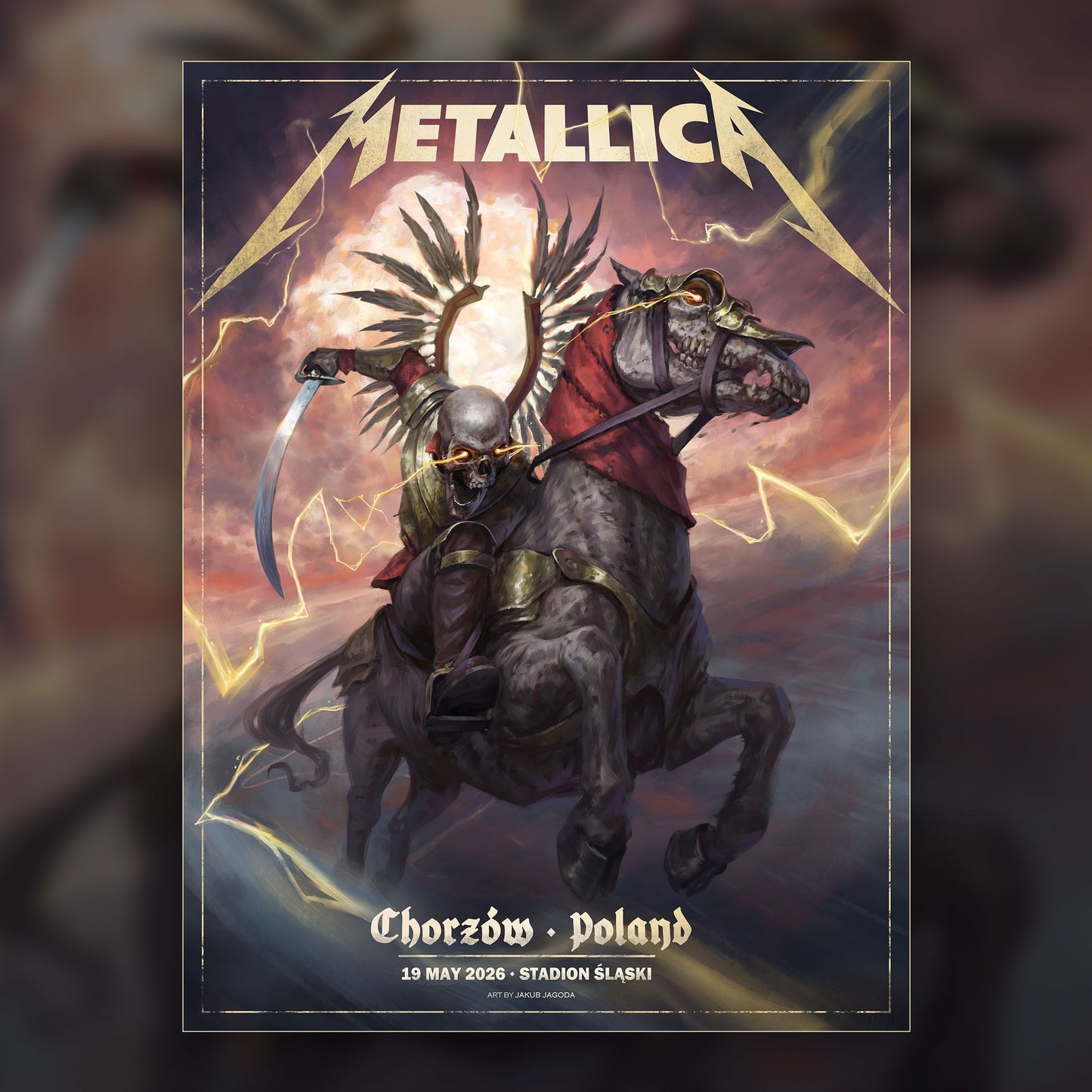 Metallica M72 World Tour Chorzow Poland May 19 2026 Stadion Slaski horseman poster canvas wall art