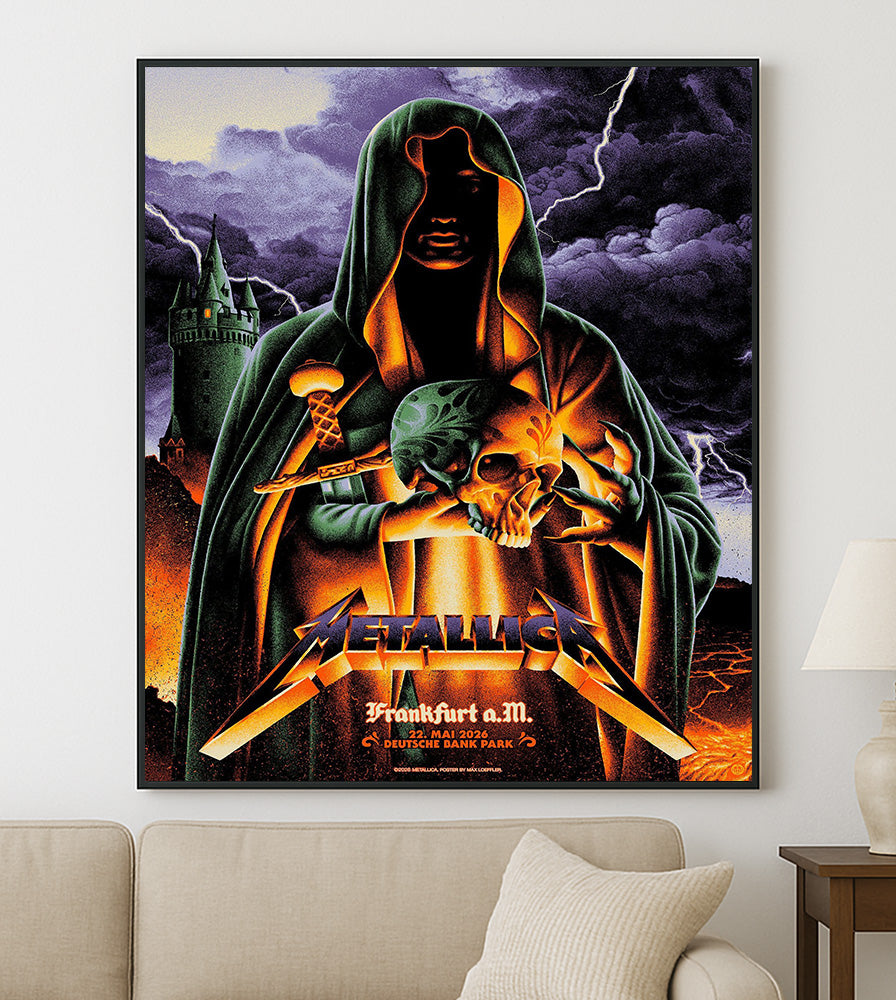 Metallica M72 World Tour Frankfurt Germany May 22 2026 Deutsche Bank Park hooded skull poster canvas wall art