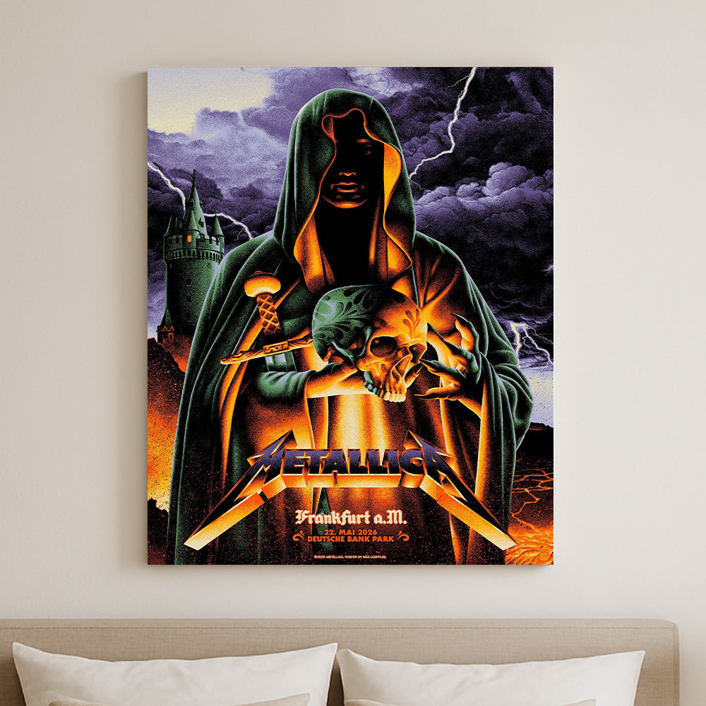 Metallica M72 World Tour Frankfurt Germany May 22 2026 Deutsche Bank Park hooded skull poster canvas wall art