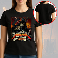 Metallica M72 World Tour Frankfurt Germany May 22 and 24 2026 Deutsche Bank Park grim reaper chess black graphic T-shirt