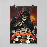 Metallica M72 World Tour Frankfurt Germany May 22 and 24 2026 Deutsche Bank Park grim reaper chess poster canvas wall art