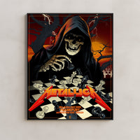Metallica M72 World Tour Frankfurt Germany May 22 and 24 2026 Deutsche Bank Park grim reaper chess poster canvas wall art