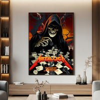 Metallica M72 World Tour Frankfurt Germany May 22 and 24 2026 Deutsche Bank Park grim reaper chess poster canvas wall art