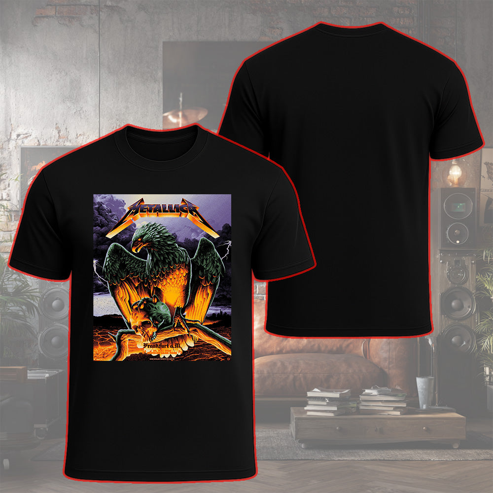 Metallica M72 World Tour Frankfurt Germany May 24 2026 Deutsche Bank Park eagle skull black graphic T-shirt