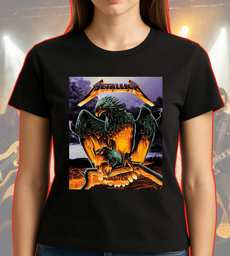 Metallica M72 World Tour Frankfurt Germany May 24 2026 Deutsche Bank Park eagle skull black graphic T-shirt