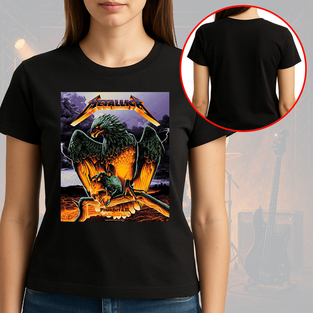 Metallica M72 World Tour Frankfurt Germany May 24 2026 Deutsche Bank Park eagle skull black graphic T-shirt