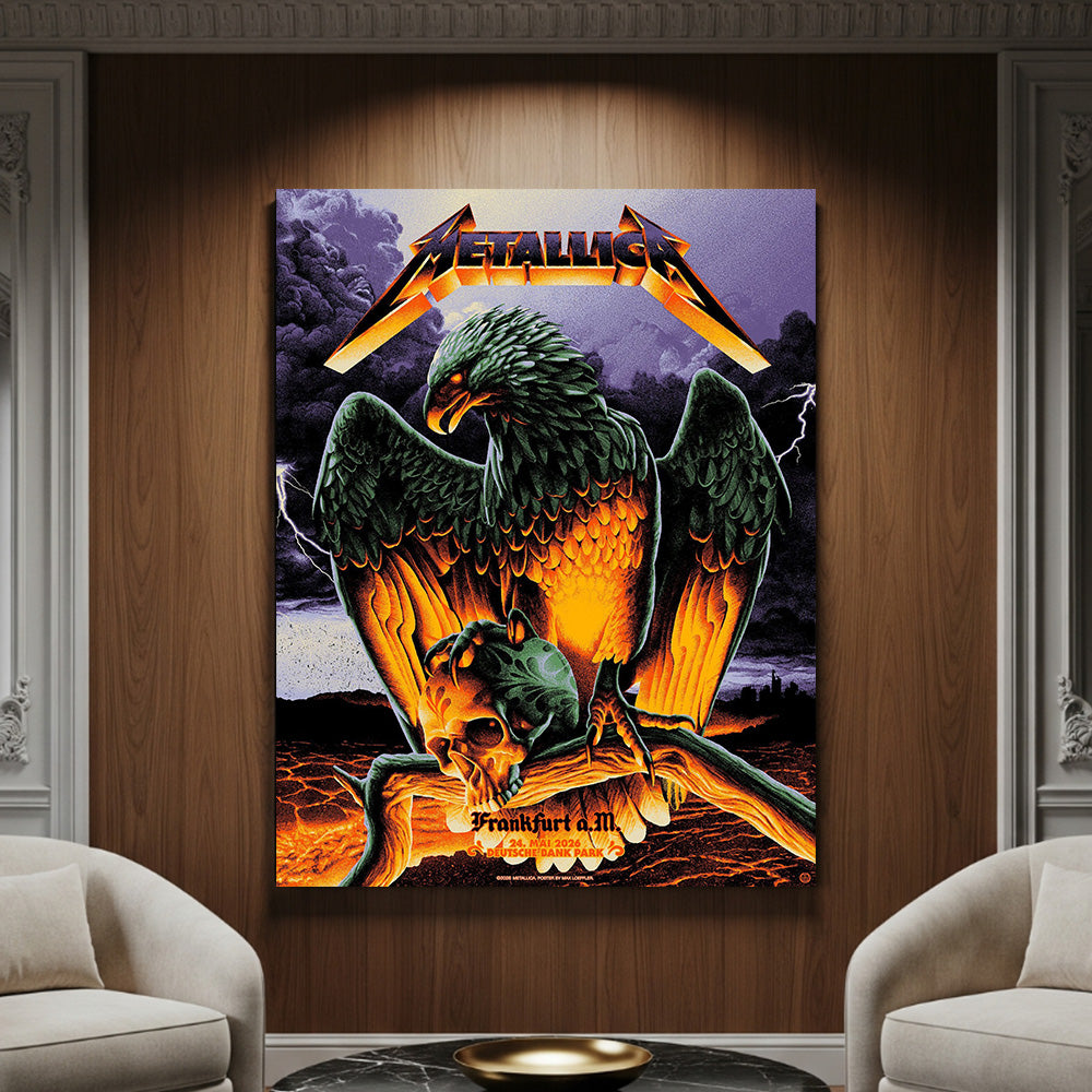 Metallica M72 World Tour Frankfurt Germany May 24 2026 Deutsche Bank Park eagle skull poster canvas wall art