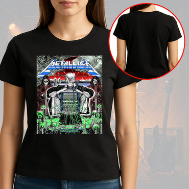Metallica M72 World Tour Zurich Switzerland May 27 2026 Stadion Letzigrund electric skeleton black graphic T-shirt