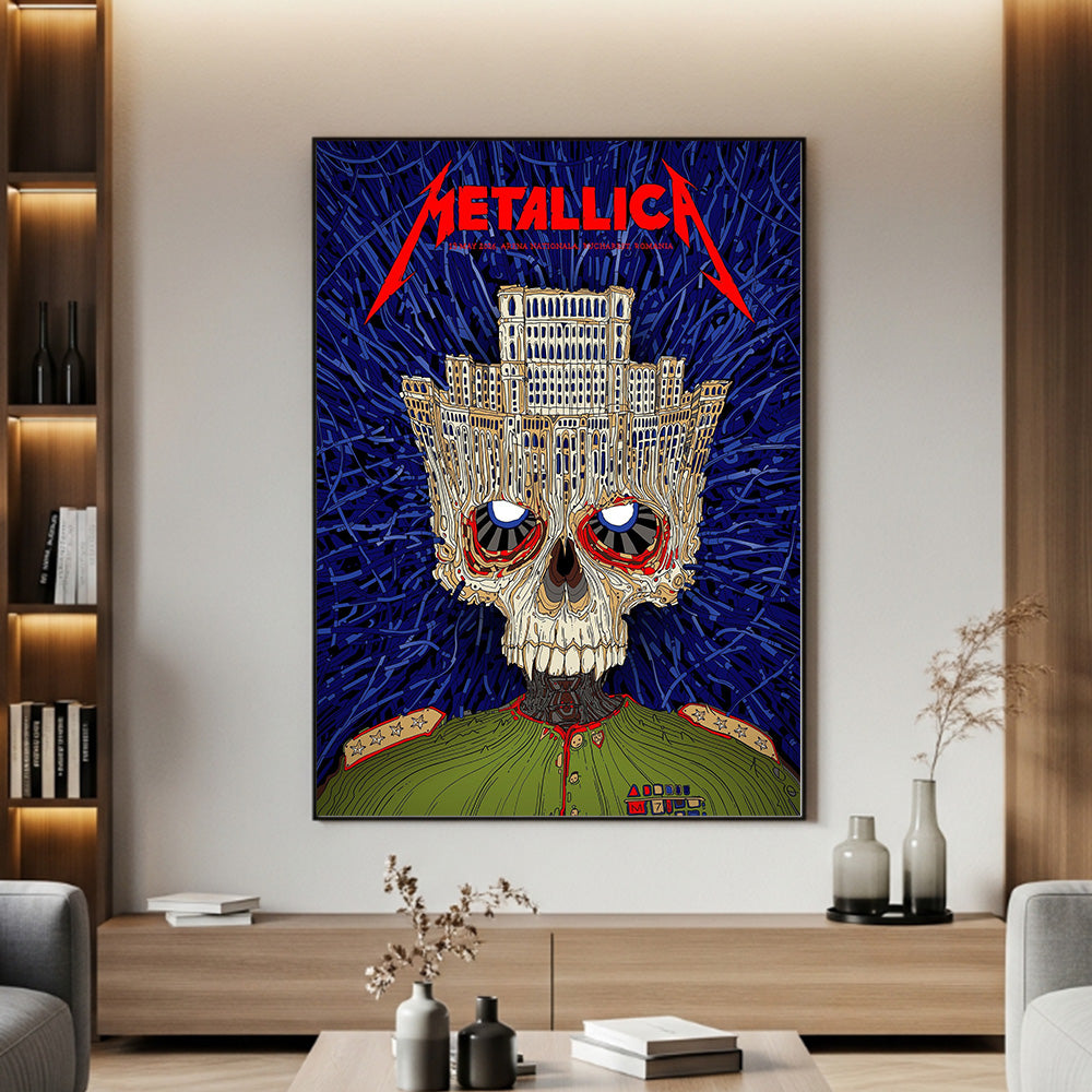Metallica M72 World Tour Bucharest Romania May 13 2026 Arena Nationala skull poster canvas wall art
