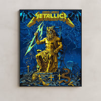 Metallica Concert Tour M72 World Tour Athens Greece May 9 2026 Olympic Stadium Zeus Lightning Poster Canvas Wall Art
