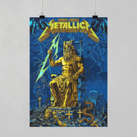 Metallica M72 World Tour Athens Greece May 9 2026 Olympic Stadium Zeus lightning poster canvas wall art