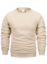 Men’s Crewneck Sweatshirt Solid Color Long Sleeve