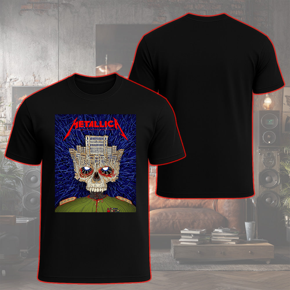 Metallica M72 World Tour Bucharest Romania May 13 2026 Arena Nationala skull black graphic T-shirt