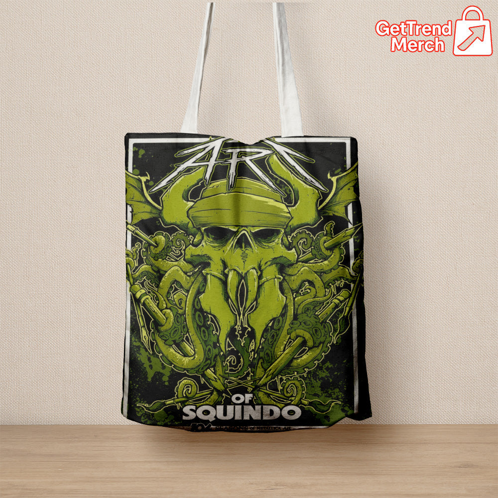 The Art of Squindo Tote Bag – Metallica M72 Santa Clara 2025 Limited Edition Pop-Up Tour Canvas Bag - Get Trend Merch