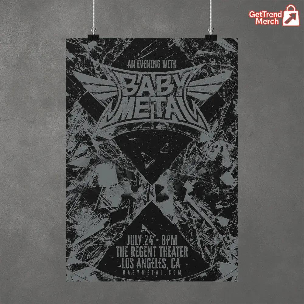 BABYMETAL Concert Tour Canvas - July 24, 2025 Los Angeles, CA The Regent Theater An Evening With BABYMETAL Canvas Wall Art Poster - Get Trend Merch