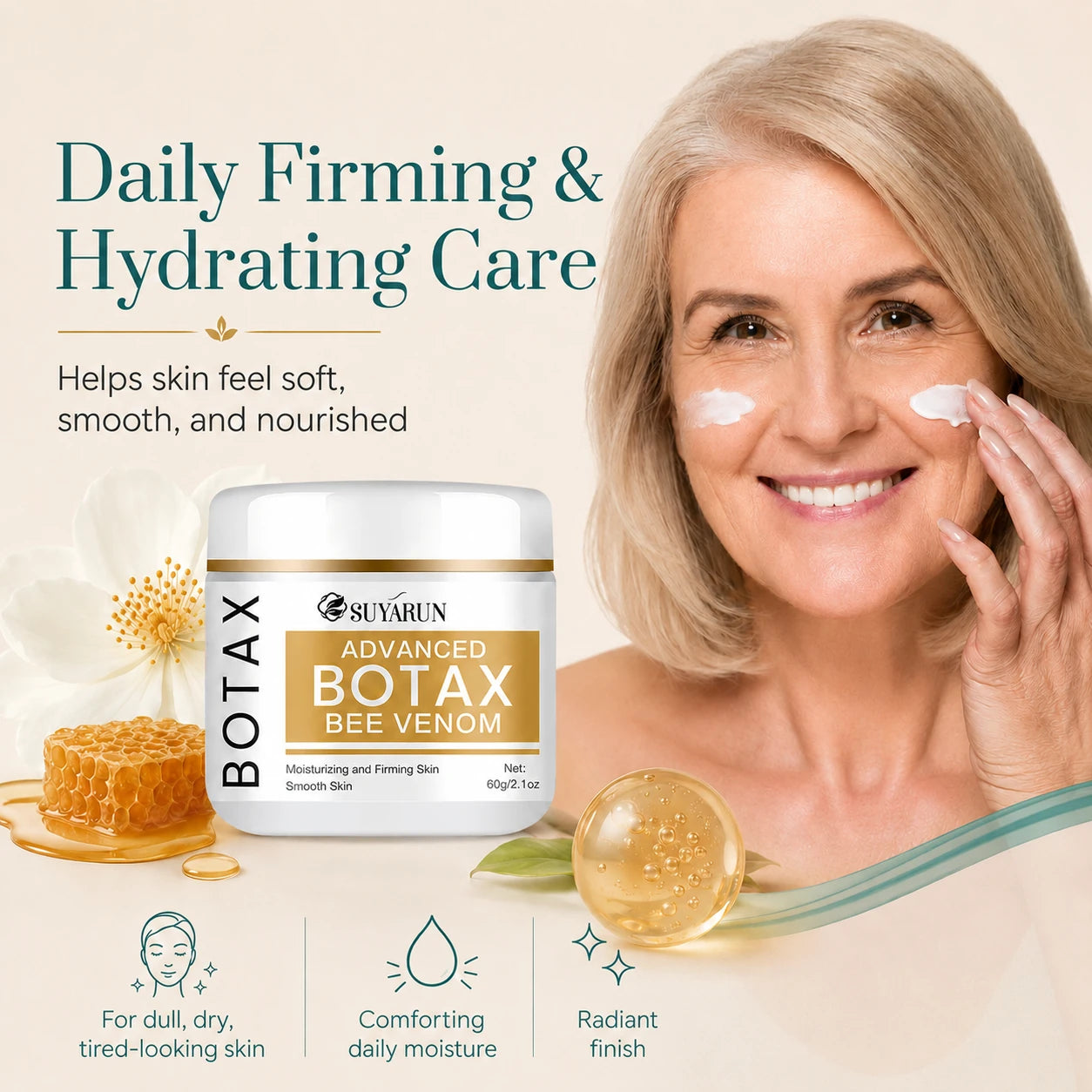 Bee Venom Firming Face Cream With Collagen & Hyaluronic Acid