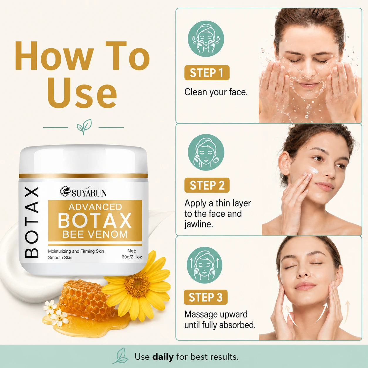 Bee Venom Firming Face Cream With Collagen & Hyaluronic Acid