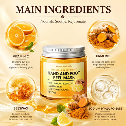 Vitamin C & Turmeric Hand & Foot Peel Mask For Dry Rough Skin