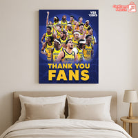 Indiana Pacers 2025 Thank You Fans Poster Canvas – Basketball Team Tribute Wall Art - Get Trend Merch