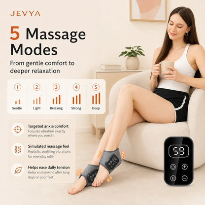 Jevya WarmRelief Electric Ankle & Foot Massager With Heat & Vibration