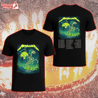Metallica Concert Tour M72 World Tour June 14, 2025 Houston, TX Grim Reaper Horseman Skeleton Rider Official Band T-Shirt - Get Trend Merch