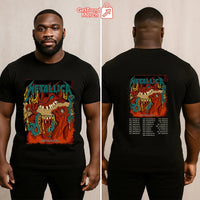 Metallica Concert Tour M72 World Tour May 12, 2025 Philadelphia, PA Lincoln Financial Field Monster Bite Official Band T-Shirt - Get Trend Merch