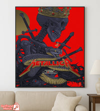 Metallica M72 World Tour May 11, 2025 Columbus, OH Historic Crew Stadium – Snake & Crowned Skeleton Poster Canvas Wall Art - Get Trend Merch