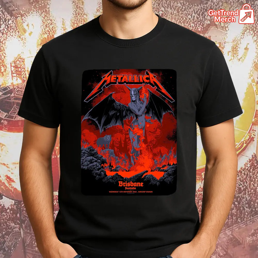 Metallica M72 World Tour November 12, 2025 Brisbane, Australia - Suncorp Stadium Tour Shirt