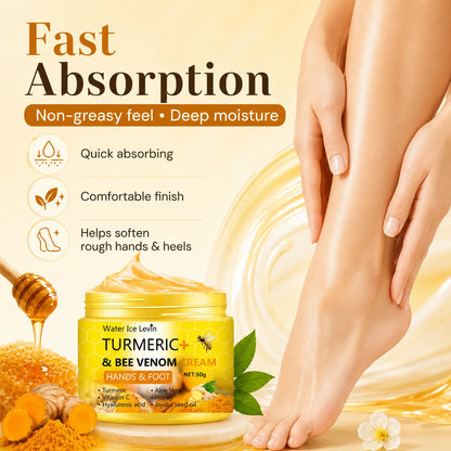 Turmeric Bee Venom Hand & Foot Cream For Dry Rough Skin
