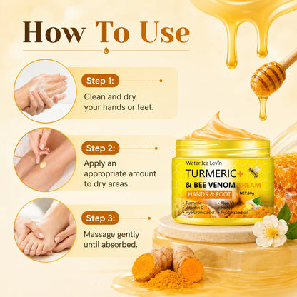 Turmeric Bee Venom Hand & Foot Cream For Dry Rough Skin